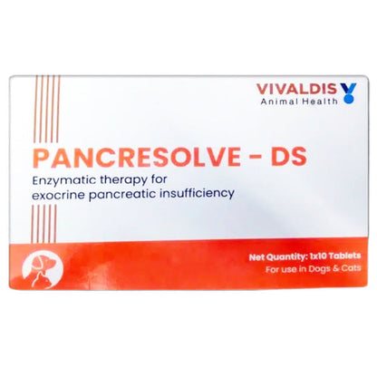 Vivaldis Pancresolve DS Tablets for Dogs and Cats — detail shot