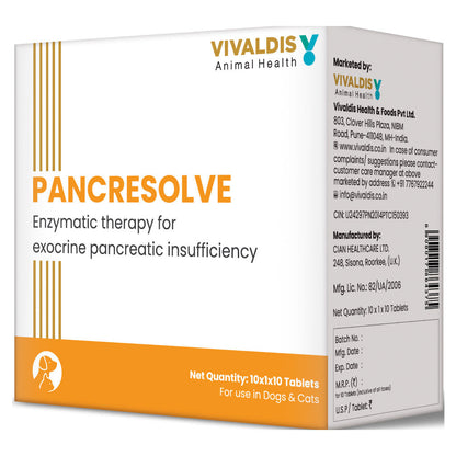 Vivaldis Pancresolve Tablet for Dogs and Cats — back view