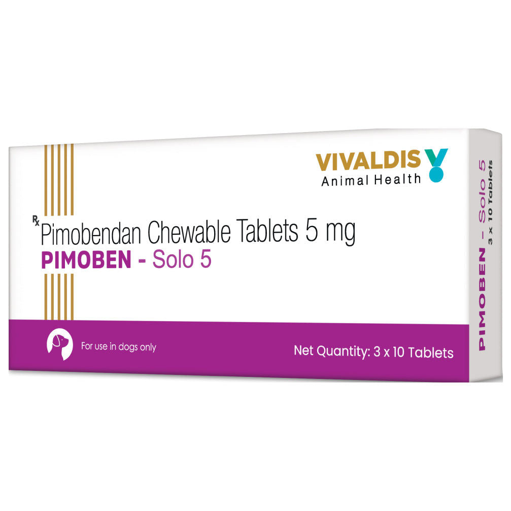 Vivaldis Pimoben (Pimobendan) Solo 5mg Tablet for Dogs — back view