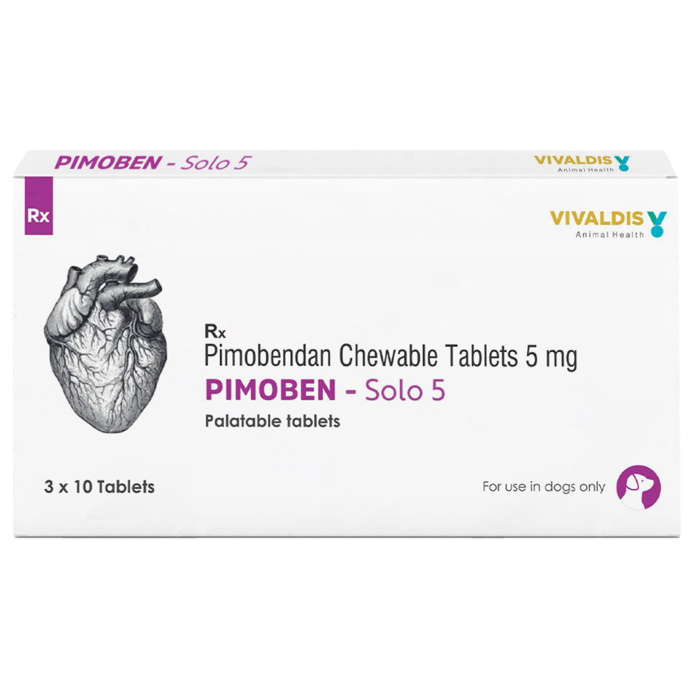 Vivaldis Pimoben (Pimobendan) Solo 5mg Tablet for Dogs — in use