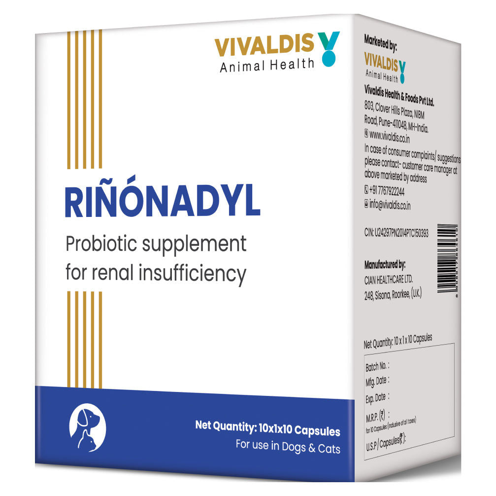 Vivaldis Rinonadyl Tablet for Dogs & Cats — back view