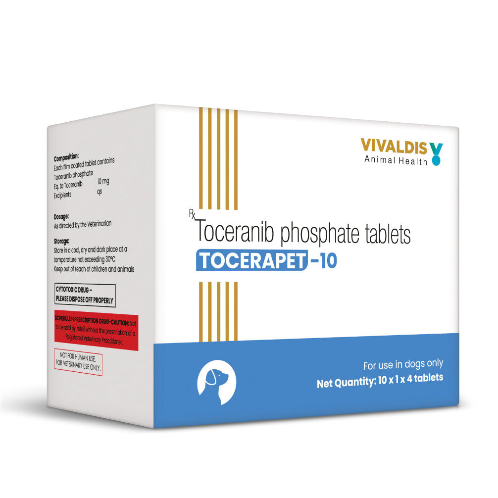 Vivaldis Tocerapet 10mg (Toceranib Phosphate) Tablets for Dogs — side view