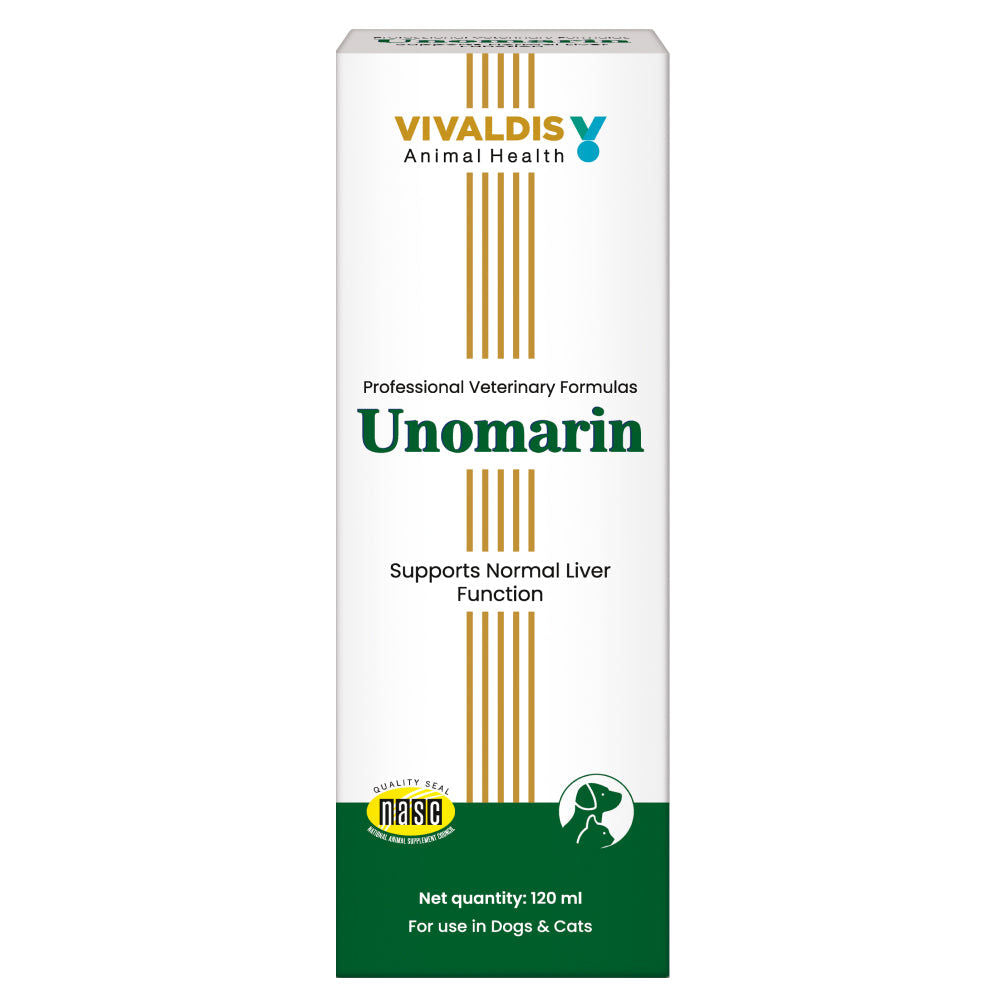 Vivaldis Unomarin Syrup for Dogs and Cats — side view