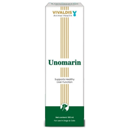 Vivaldis Unomarin Syrup Liver Rejuvenator for Dogs & Cats — side view