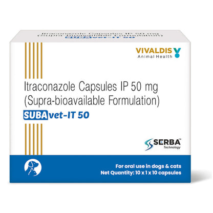 Vivaldis SUBAvet IT 50 (Itraconazole) for Dogs & Cats — back view