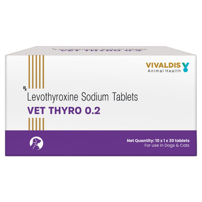 Vivaldis Vet Thyro 0.2 (Levothyroxine sodium) Tablets for Dogs and Cats — back view