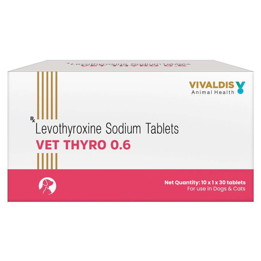 Vivaldis Vet Thyro 0.6 (Levothyroxine sodium) Tablets for Dogs and Cats — side view