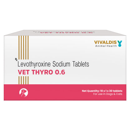 Vivaldis Vet Thyro 0.6 (Levothyroxine sodium) Tablets for Dogs and Cats — back view