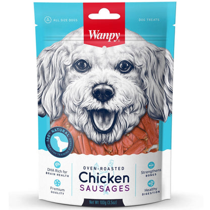 Wanpy Oven Roasted Chicken Sausages Dog Treats — back view