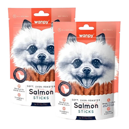 Wanpy Oven Roasted Salmon Stick Dog Treats — side view