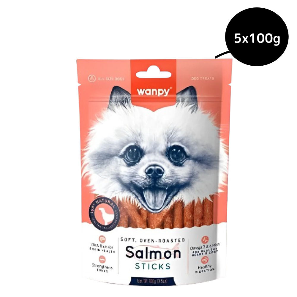 Wanpy Oven Roasted Salmon Stick Dog Treats — back view