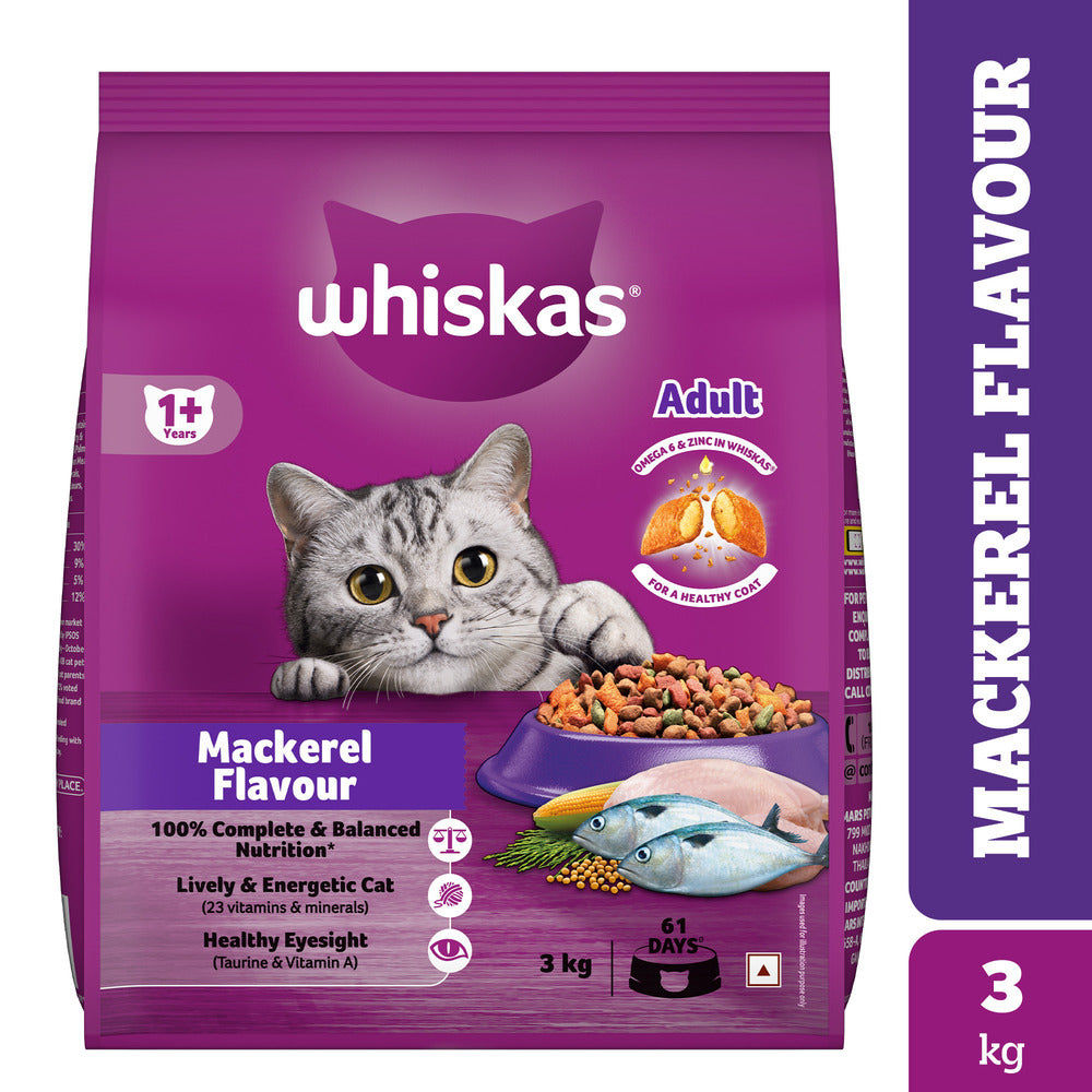 whiskas-mackerel-flavour-adult-dry-cat-food 3kg