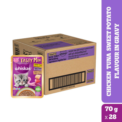 whiskas-tasty-mix-chicken-tuna-with-sweet-potato-kitten-cat-wet-food 28x70g