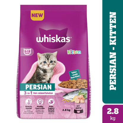Whiskas (2 to 12 months) Persian Kitten Cat Dry Food — in use