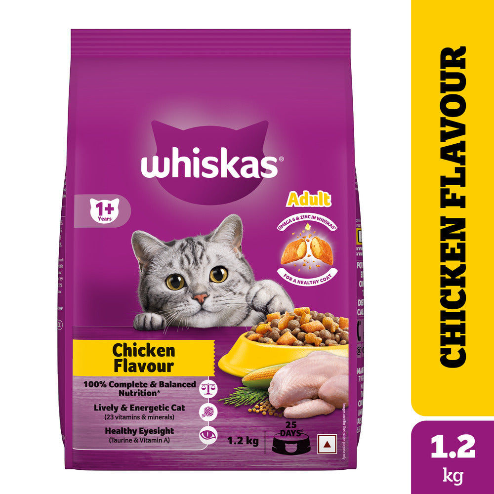 Whiskas Chicken Flavour Cat Adult 1 Dry Food