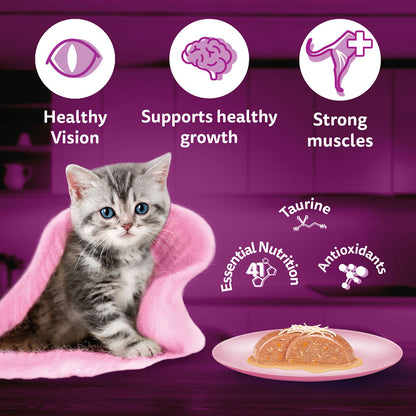 Whiskas Chicken with Salmon in Jelly Kitten (2-12 Months) Cat Wet Food — detail shot
