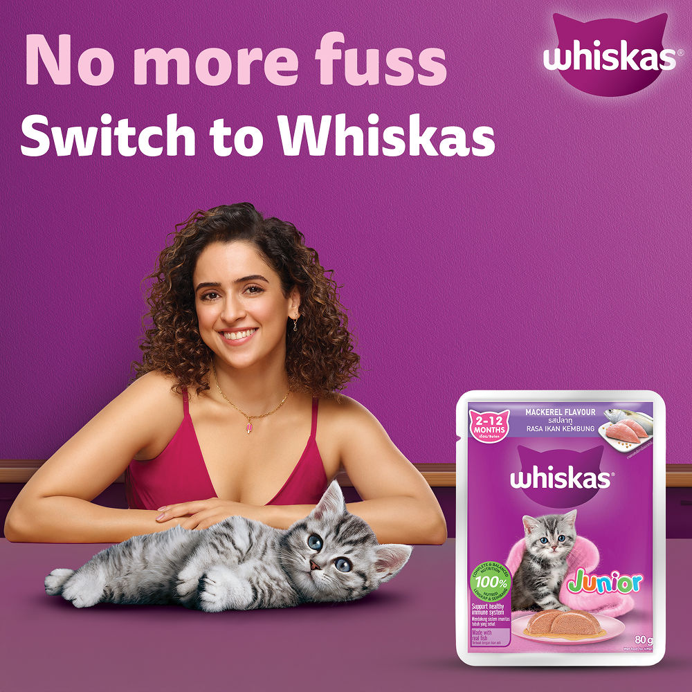 Whiskas Junior Mackerel Flavour Kitten (2-12 months) Cat Wet Food — back view