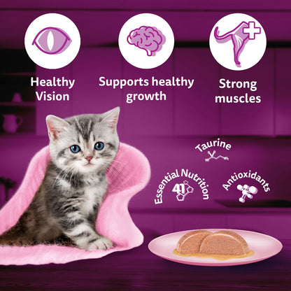 Whiskas Junior Mackerel Flavour Kitten (2-12 months) Cat Wet Food — in use