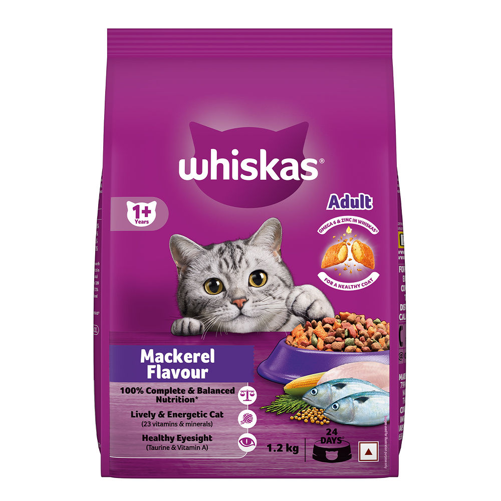 Whiskas Mackerel Flavour Adult Dry Cat Food