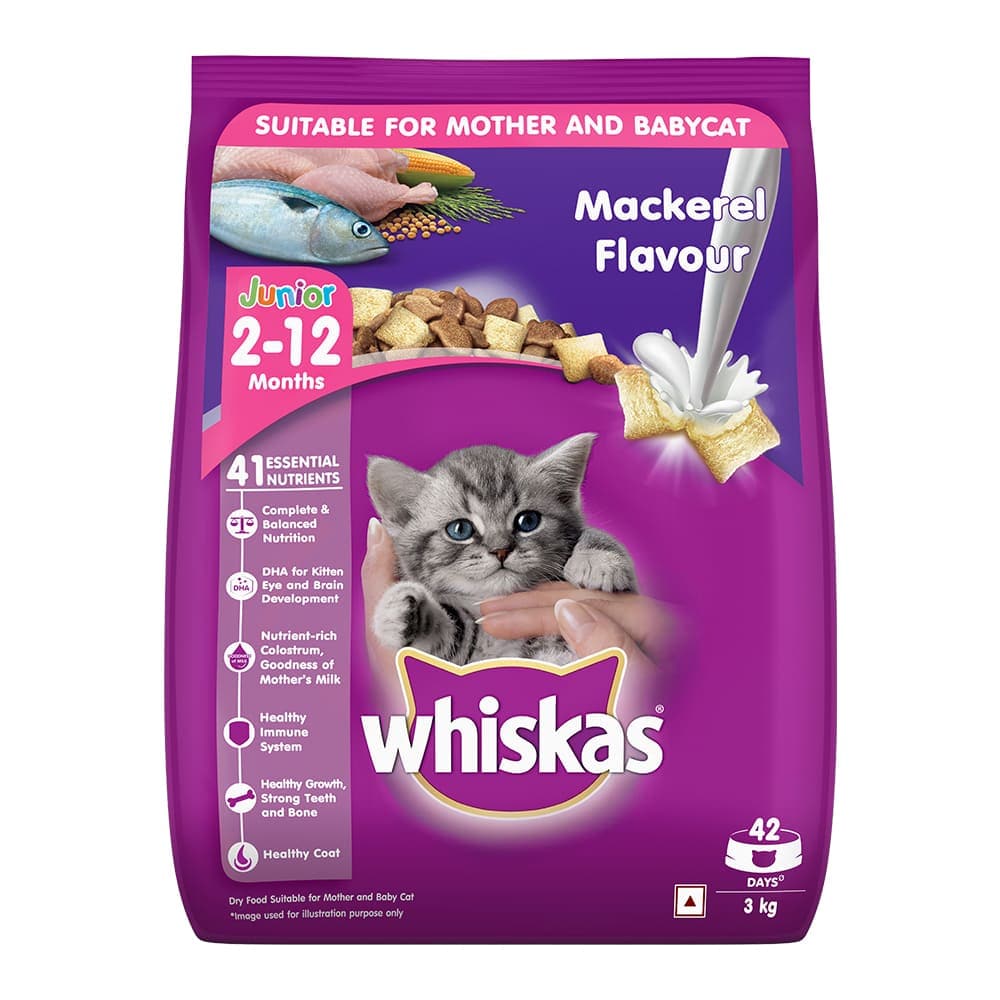 Whiskas Dry Food For Mother And Baby Cat Mackerel Flavour