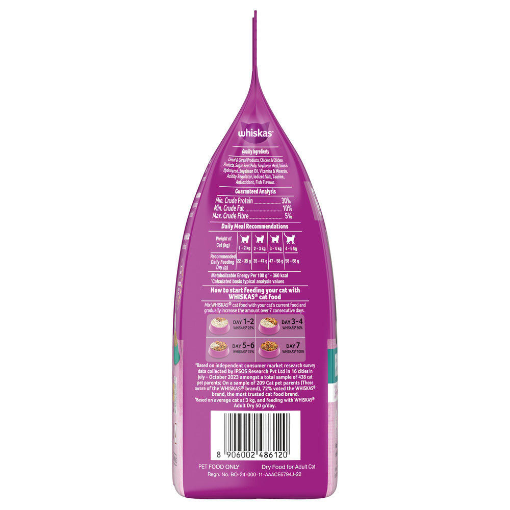 Whiskas Persian (1+ Years) Adult Cat Dry Food — back view