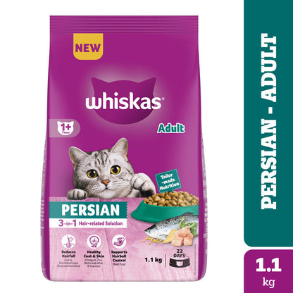 Whiskas Persian (1+ Years) Adult Cat Dry Food — in use