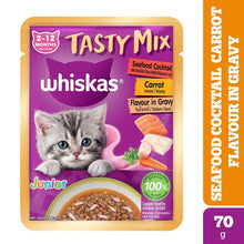 Whiskas Tasty Mix Seafood Cocktail Carrot Gravy Kitten Cat Wet Food