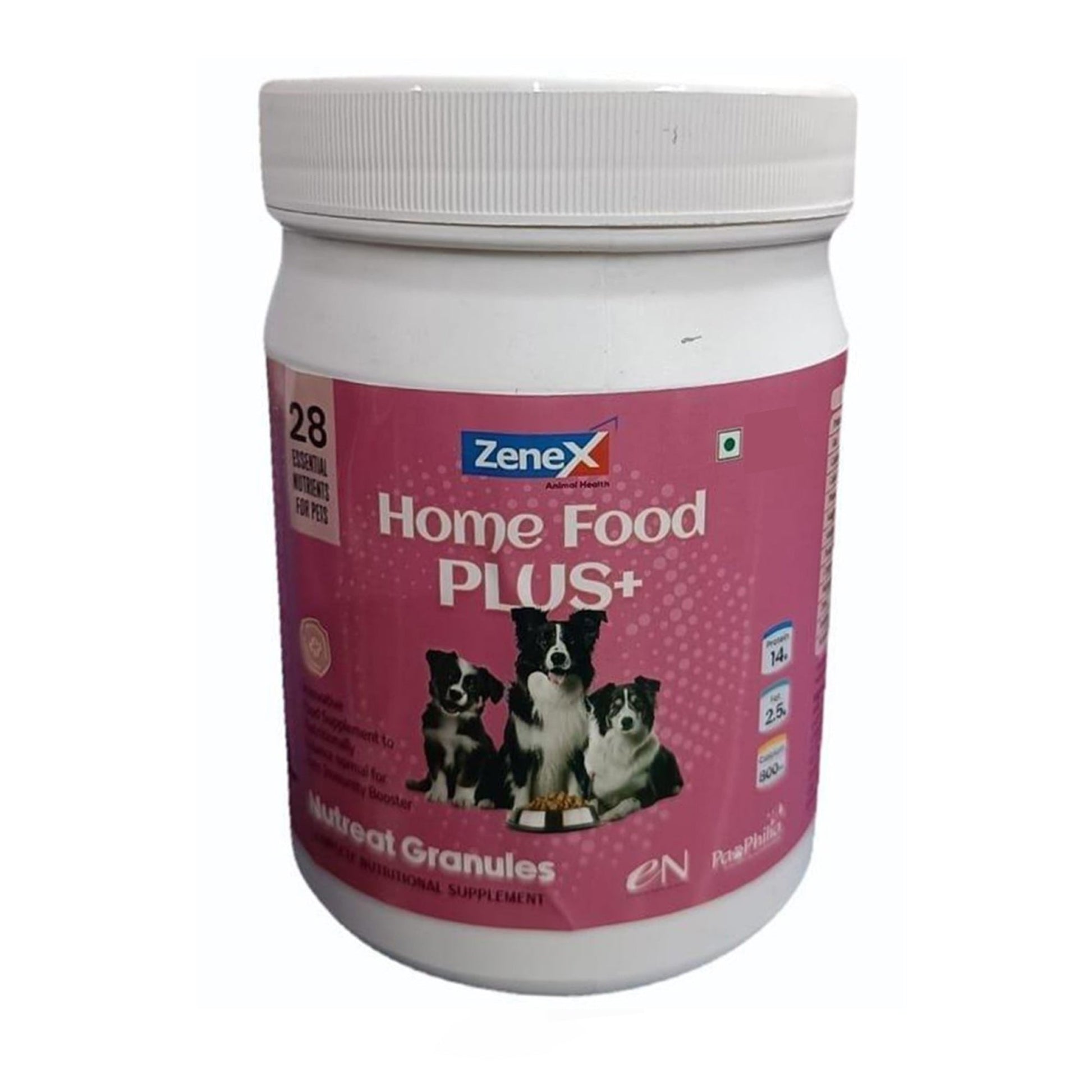 Zenex Home Food Plus Nutreat Granules For Dogs — back view