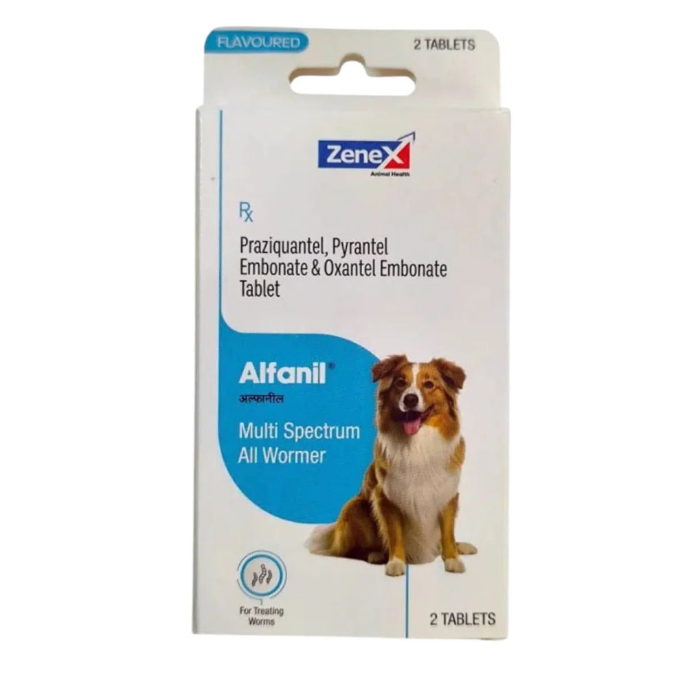 Zenex Alfanil Dewormer Tablet For Dogs