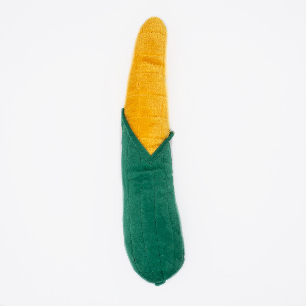 Zippy Paws Corn Jigglerz Plush Toy for Dogs — side view