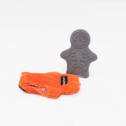 Zippy Paws Halloween Zombie Cat Bonez Plush Toy for Dogs — back view