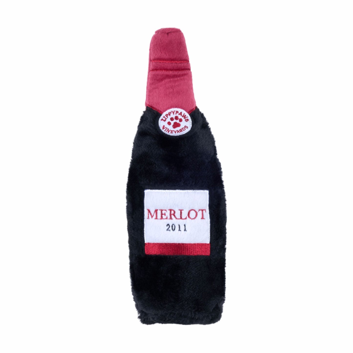 Zippy Paws Happy Hour Red Wine Crusherz Plush Toy For Dogs