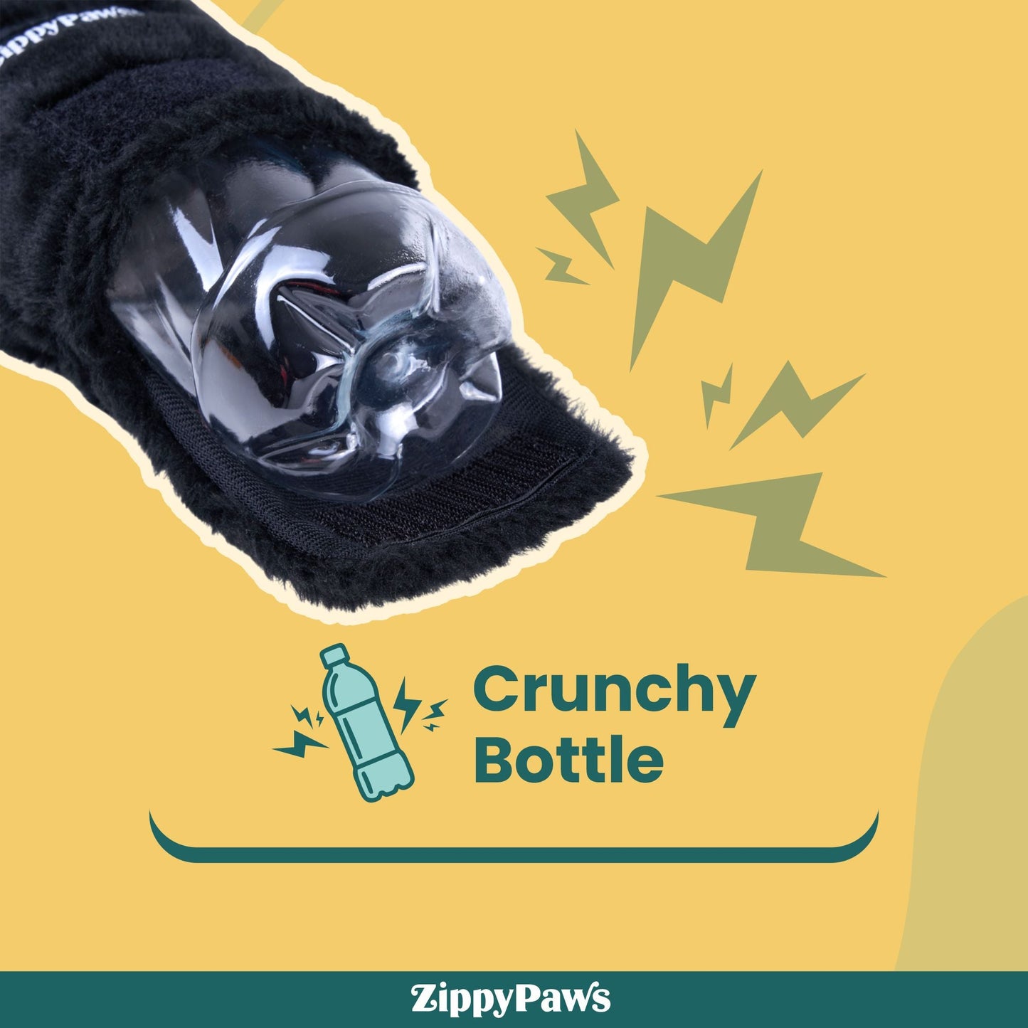 Zippy Paws Happy Hour Red Wine Crusherz Plush Toy for Dogs — detail shot