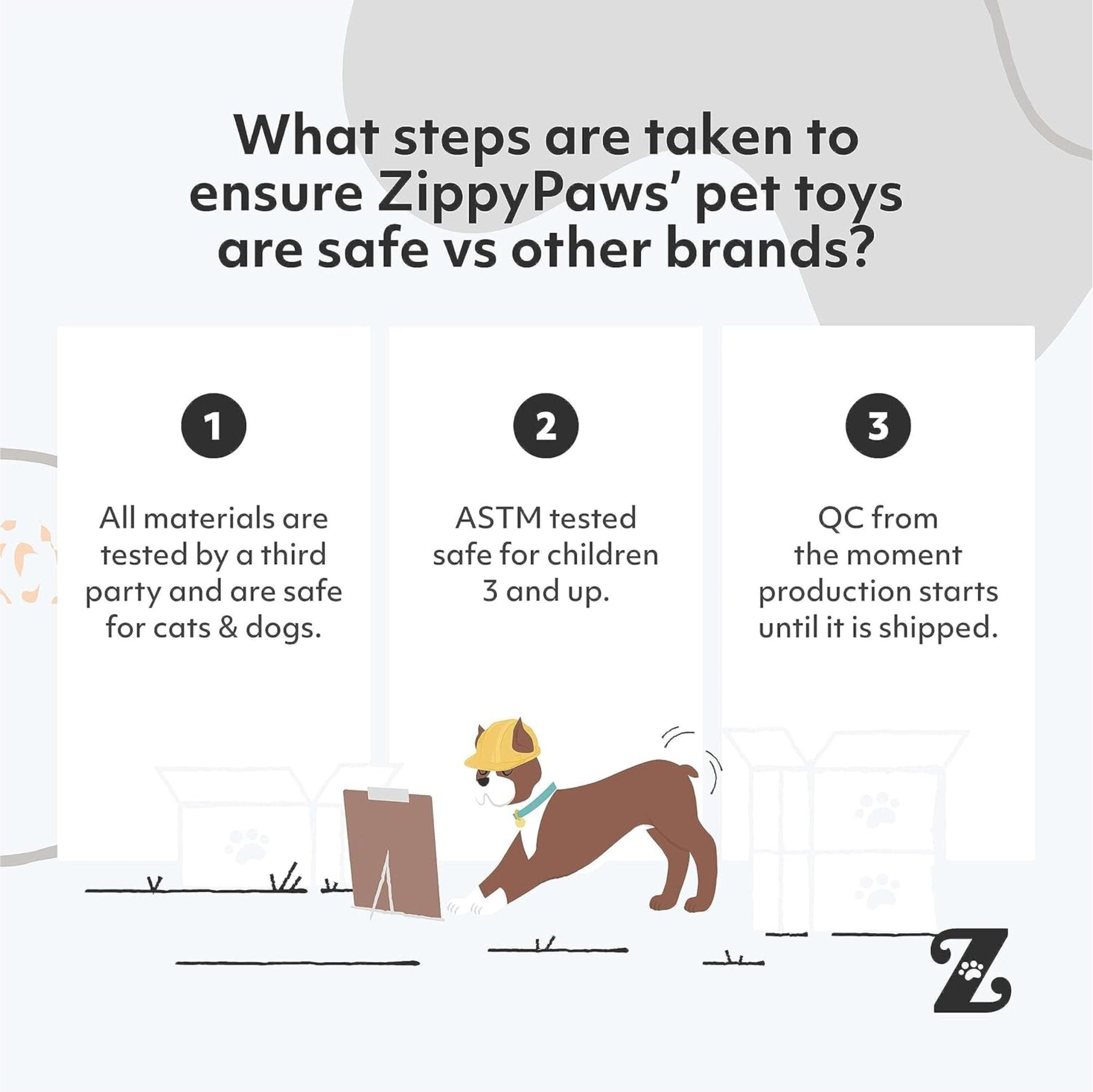 Zippy Paws Loopy Fox Plush Toy for Dogs — in use