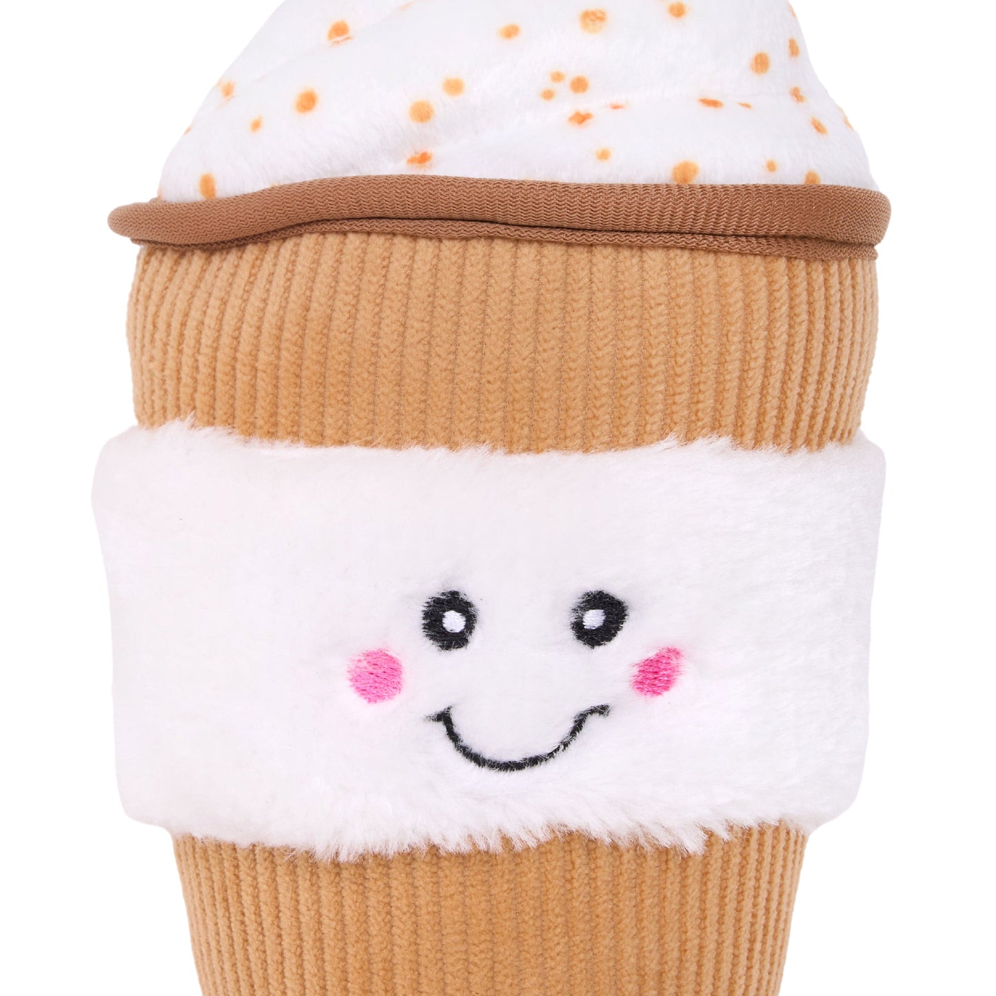 Zippy Paws NomNomz Puppaccino Plush Toy for Dogs — detail shot
