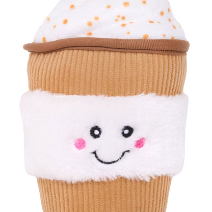 Zippy Paws NomNomz Puppaccino Plush Toy for Dogs — detail shot