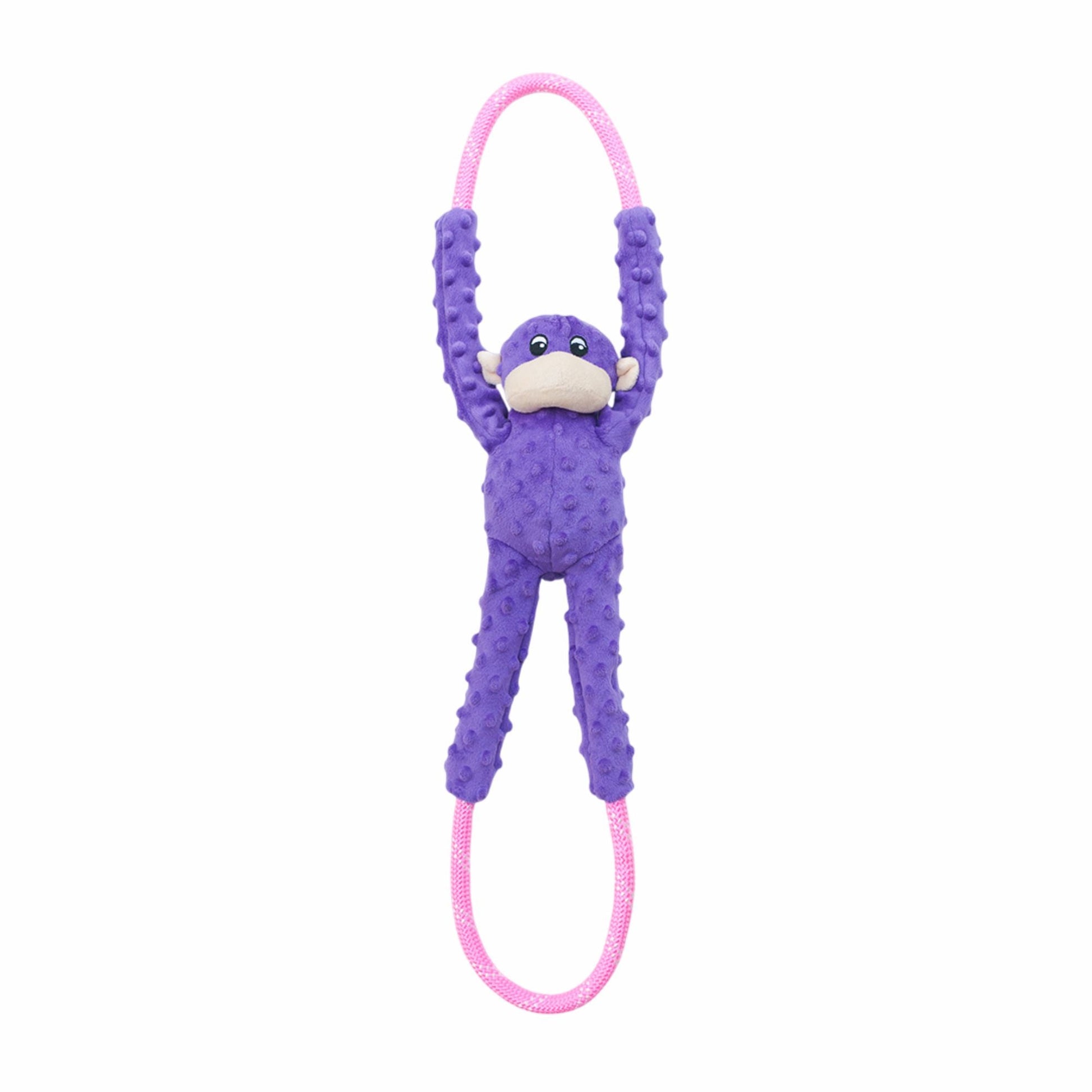 Zippy Paws Ropetugz Monkey Purple Plush Toy For Dogs