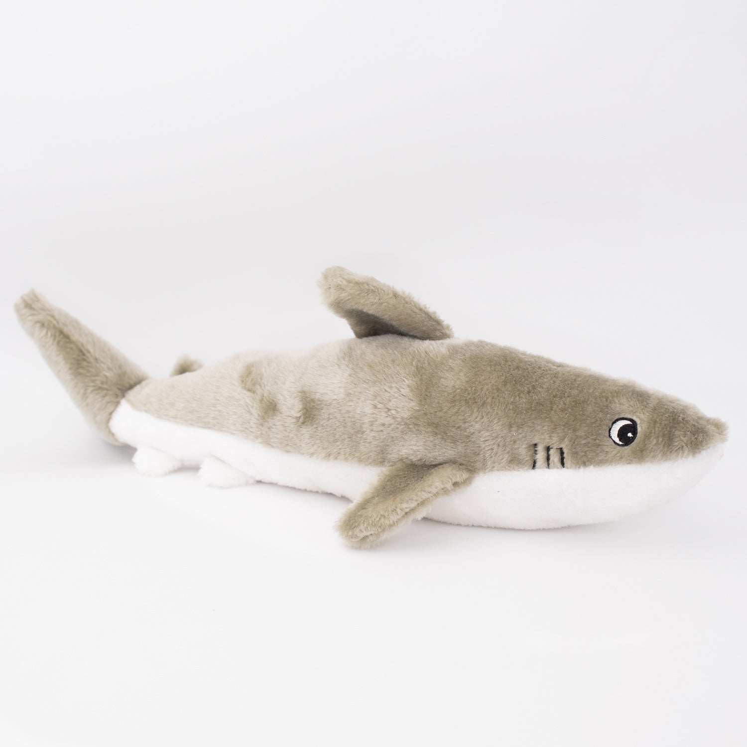 Zippy Paws Shark Jigglerz Plush Toy for Dogs — side view