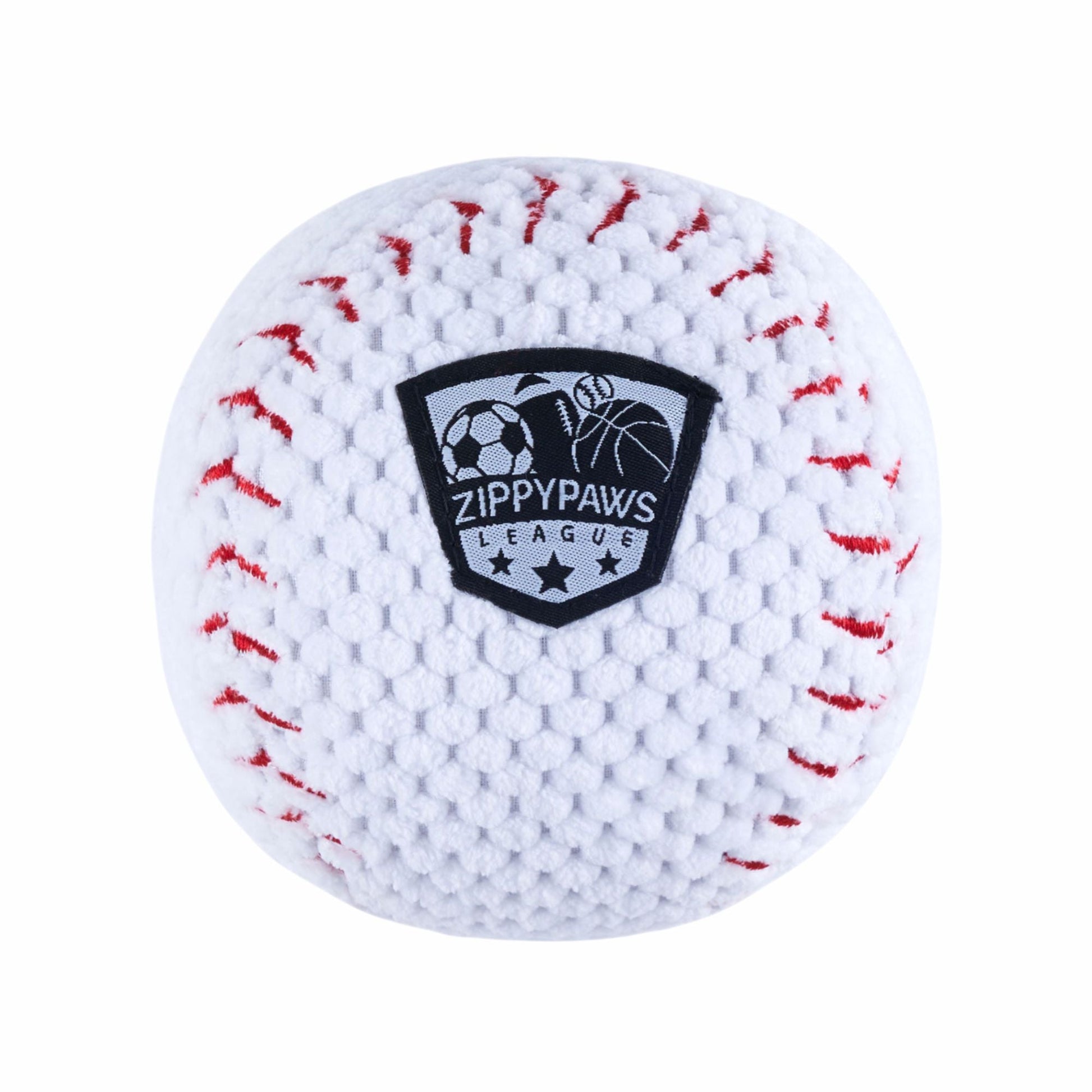 Zippy Paws Sportsballz Baseball Plush Toy For Dogs