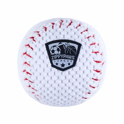 Zippy Paws Sportsballz Baseball Plush Toy For Dogs
