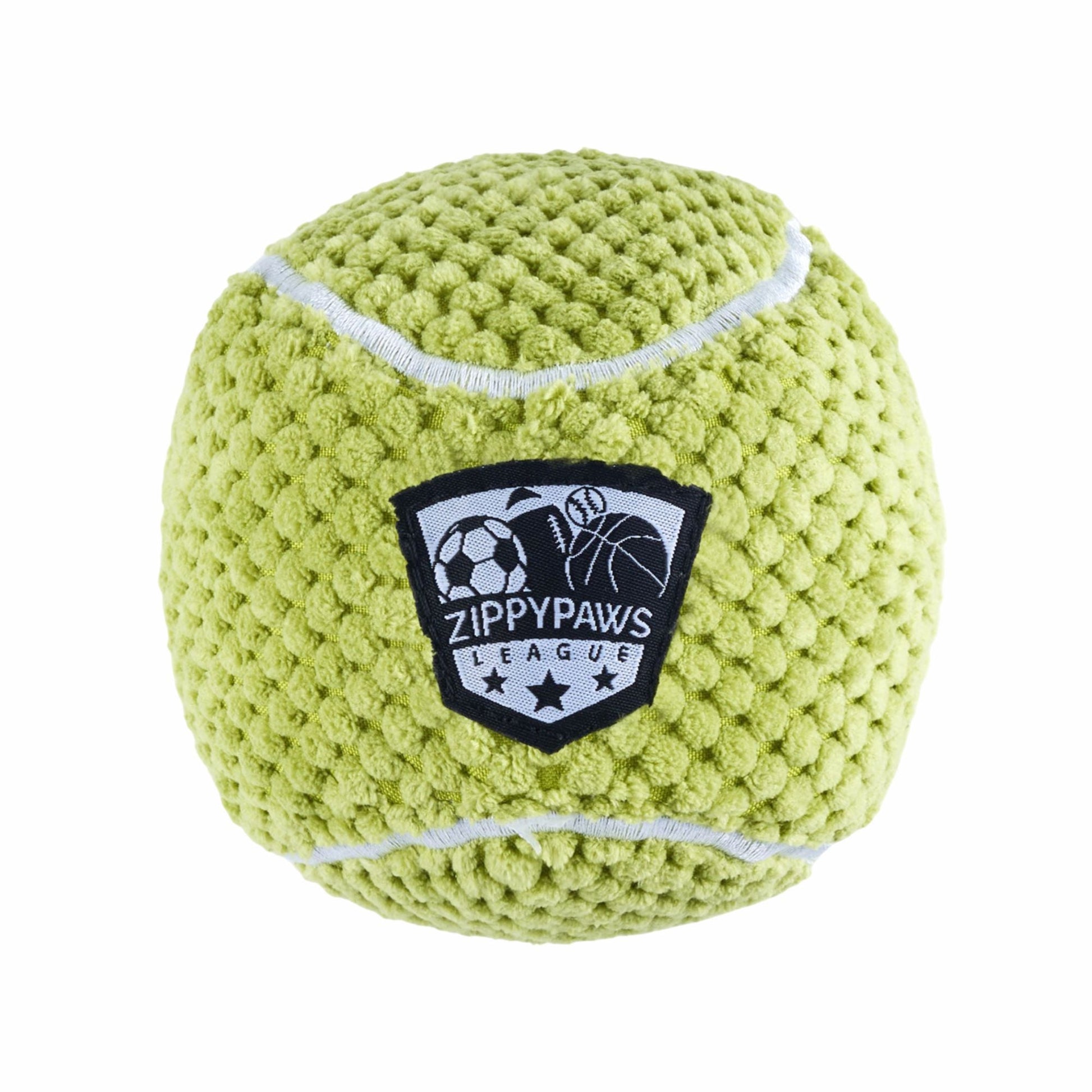 Zippy Paws Sportsballz Tennis Ball Plush Toy For Dogs