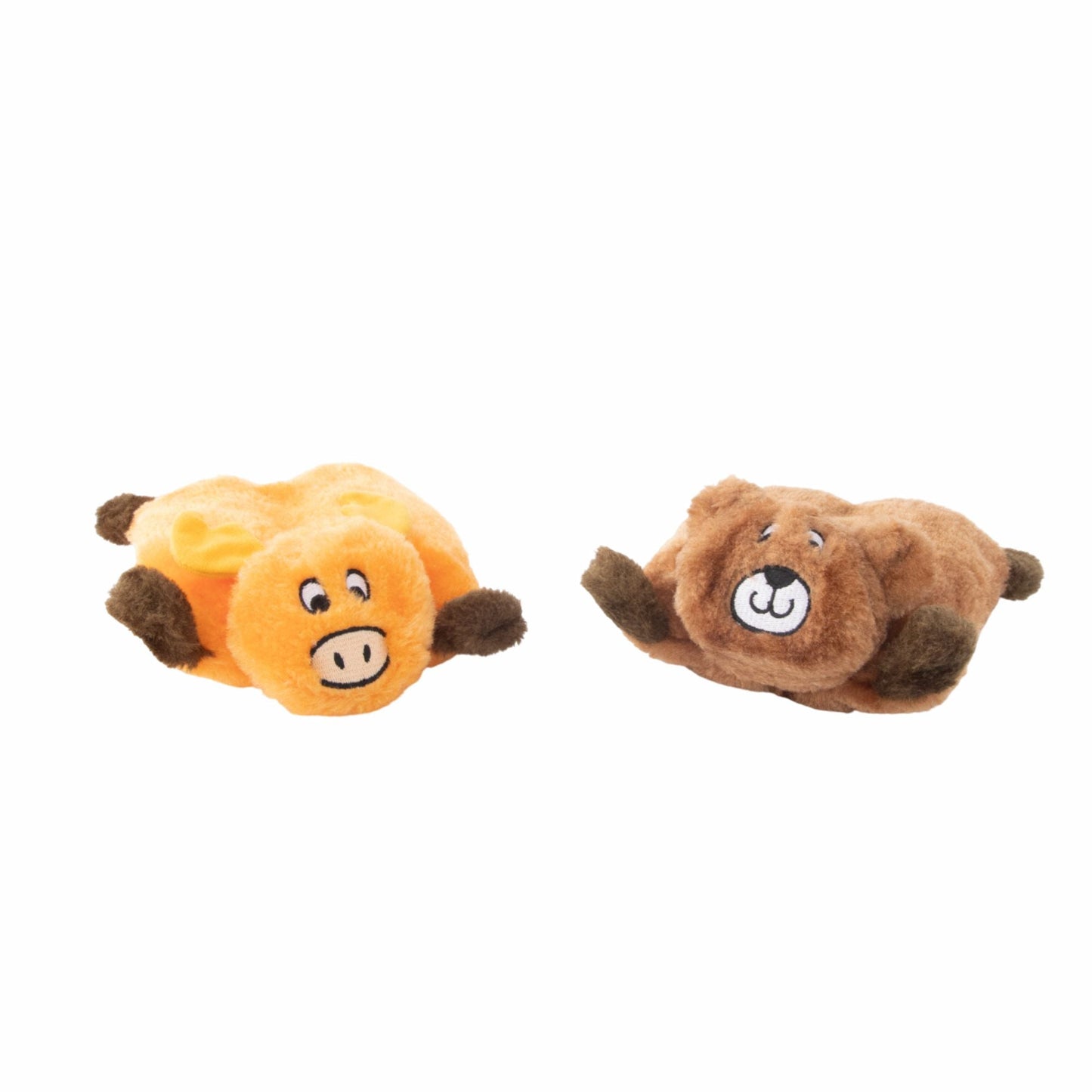 Zippy Paws Squeakie Pads Bear Moose Plush Toy For Dogs