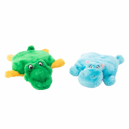 Zippy Paws Squeakie Pads Hippo Aligator Plush Toy For Dogs