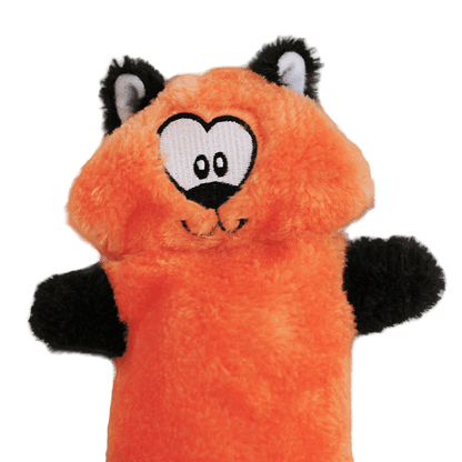 Zippy Paws Zingy Fox Plush Toy for Dogs — side view