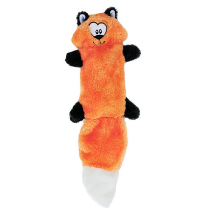 Zippy Paws Zingy Fox Plush Toy for Dogs — back view