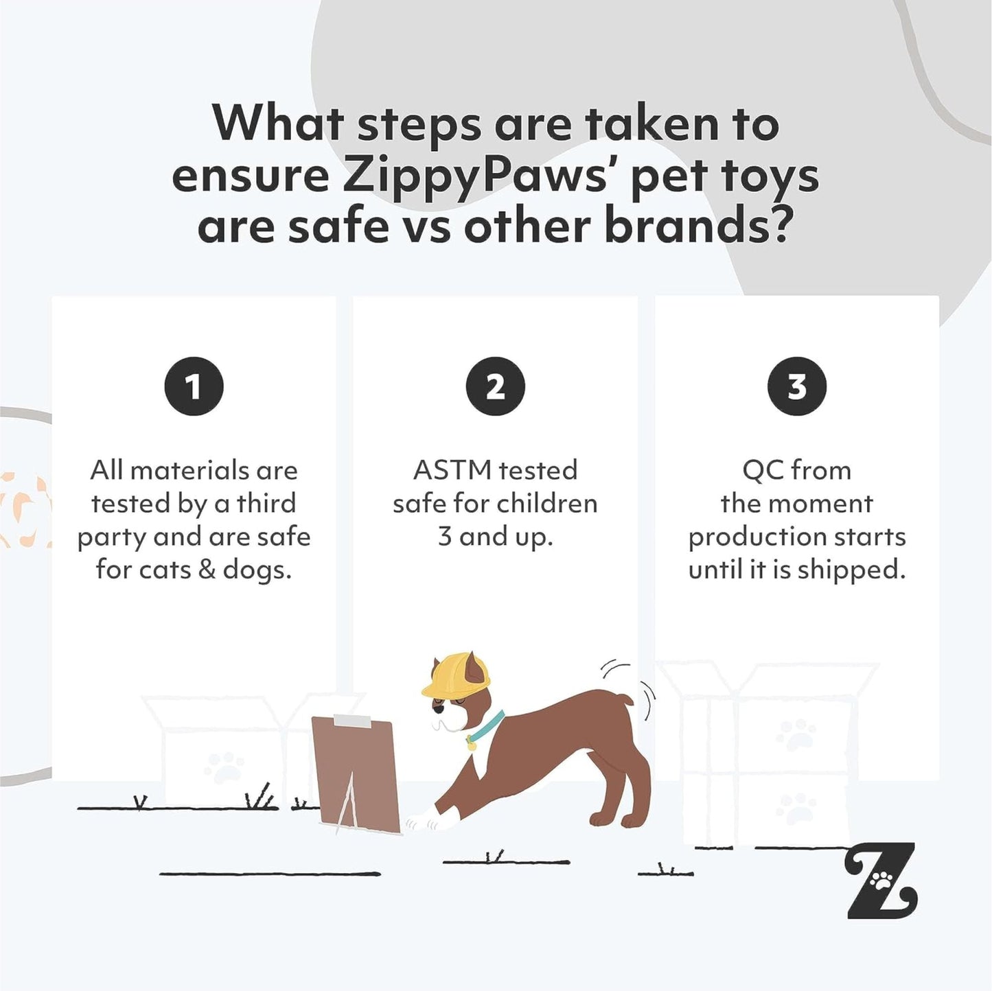 Zippy Paws Zippy Blueberry Tuff Donutz Plush Toy for Dogs — back view