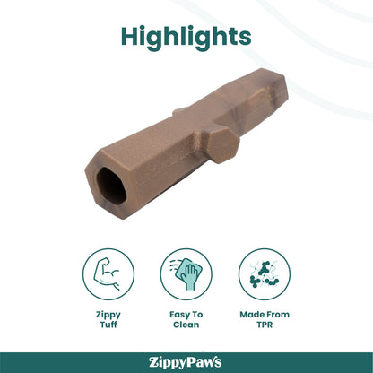 Zippy Paws ZippyTuff+ Tree Branch Plush Toy for Dogs — back view