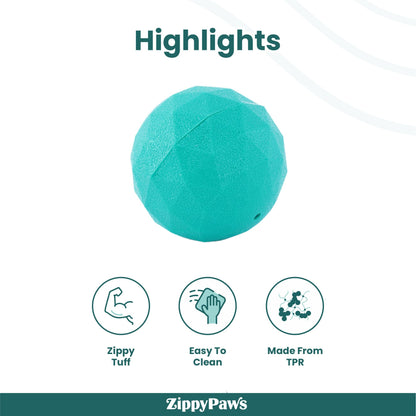 Zippy Paws ZippyTuff Waggle Ball Plush Toy for Dogs — back view