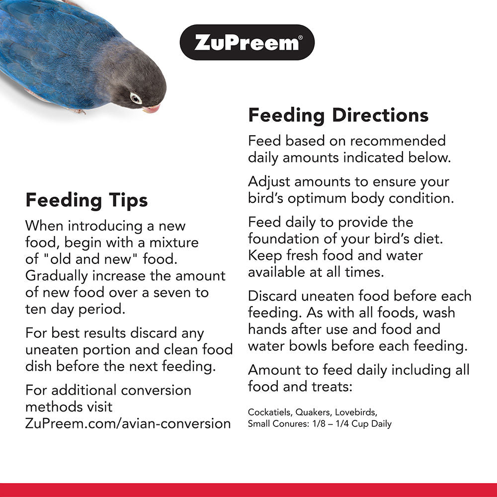 Zupreem Fruit Blend Bird Food For Medium Sized Birds - Image 4