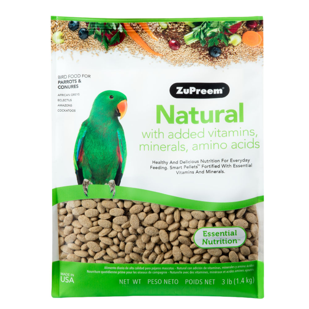 Zupreem Natural Avian Pellet Diet Medium Large Bird Food